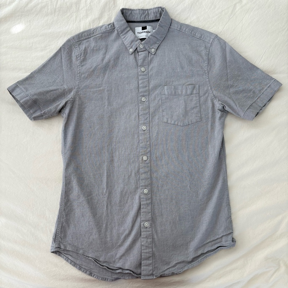Topman Light Gray Collared Shirt